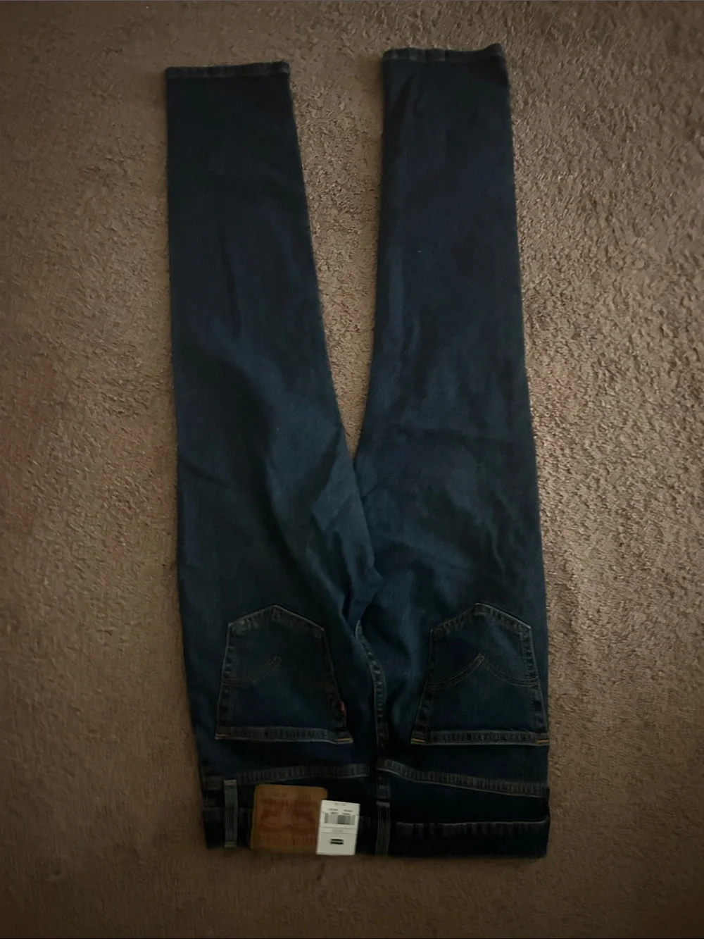 Levi's Dark Blue Denim Jeans with Yellow Size Tag